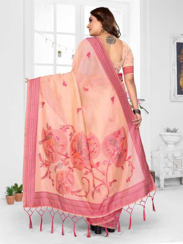 Manchali Cotton Jacquard Saree in Blue
