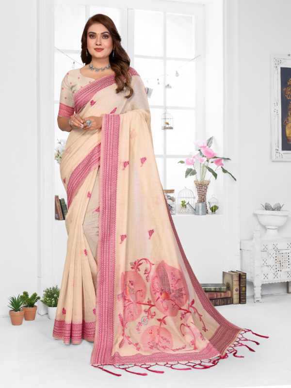 Manchali Cotton Jacquard Saree in Blue