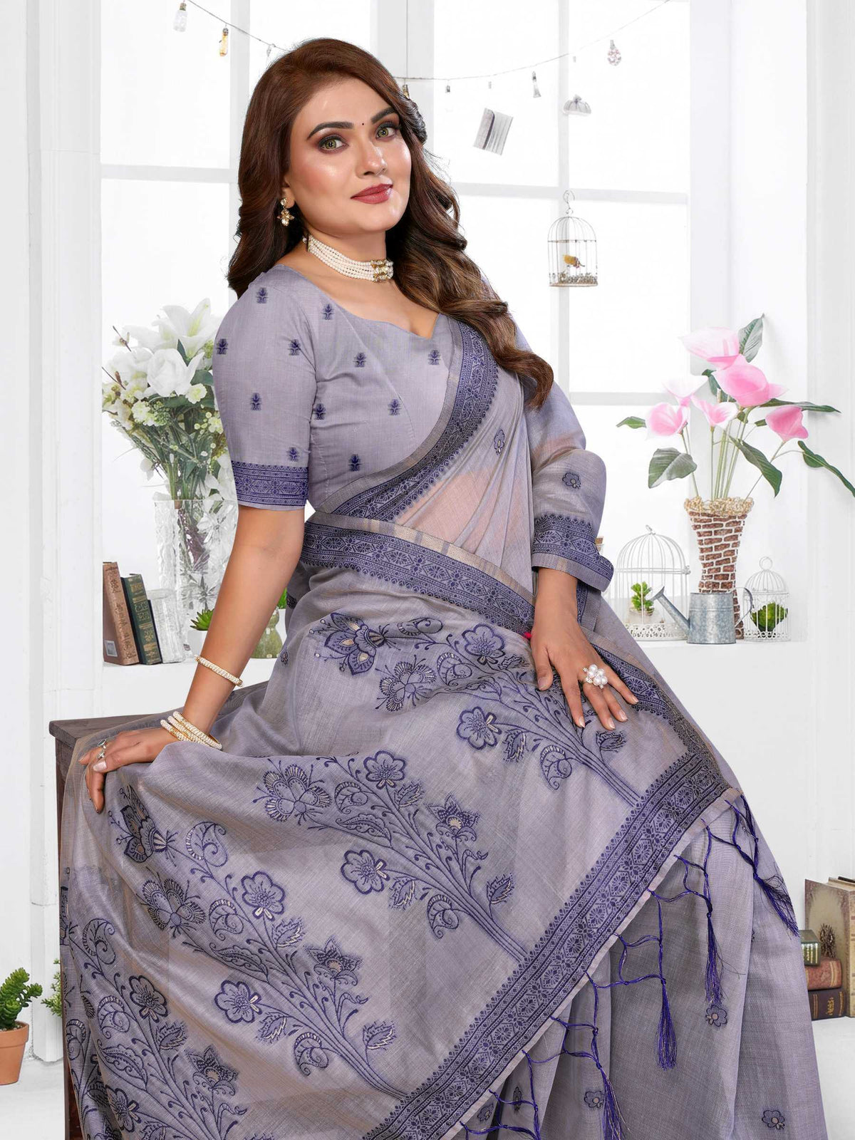 Parmeshwari Cotton Jacquard Saree