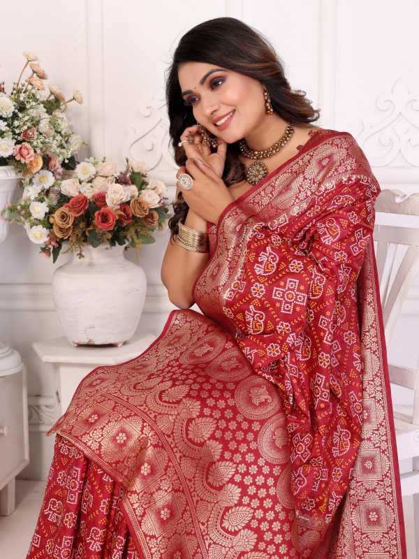 Satin Printed Saree
