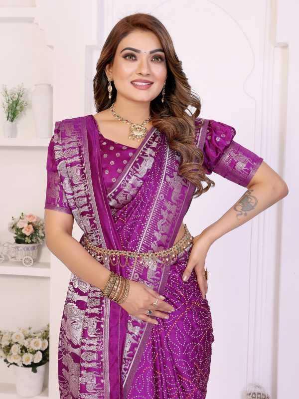 Satin Silk Printed Saree