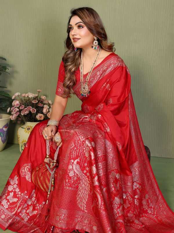 Satin Silk Butta Saree