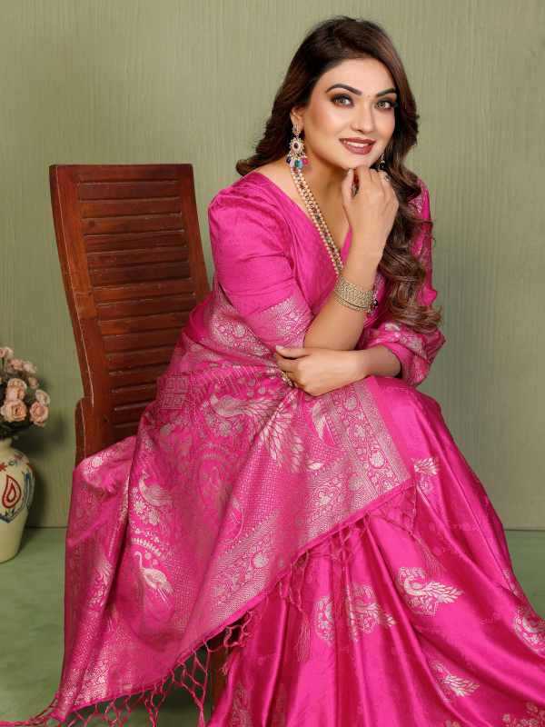 Satin Silk Butta Saree