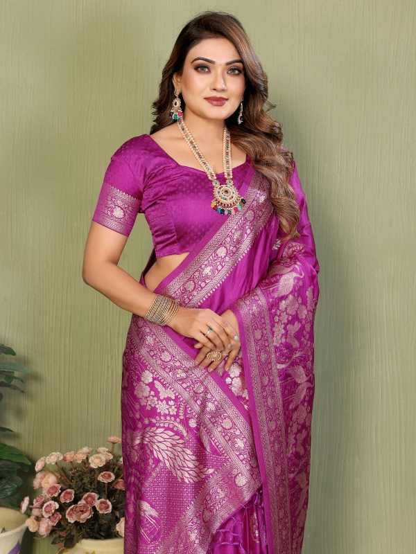 Satin Silk Butta Saree