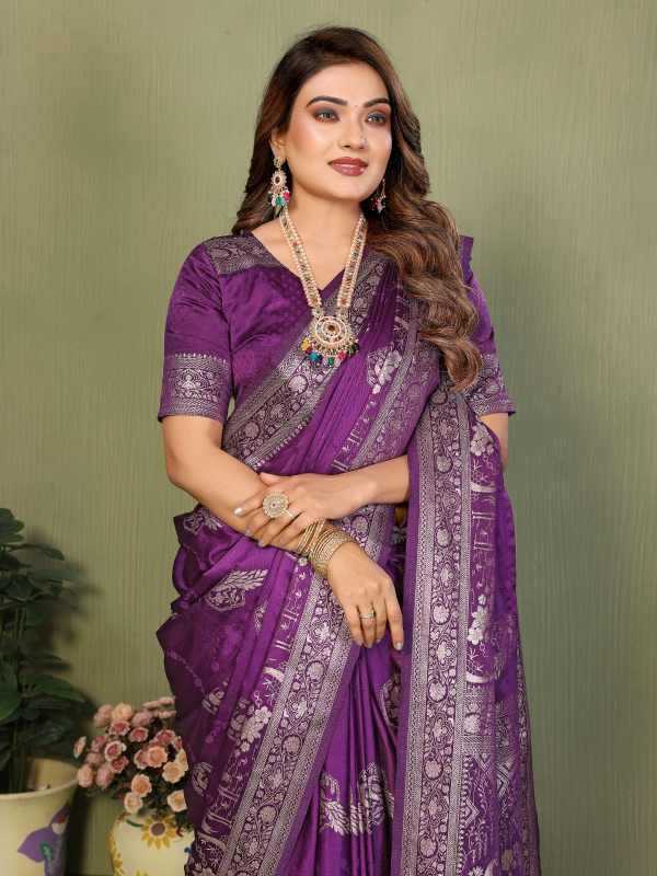 Satin Silk Butta Saree