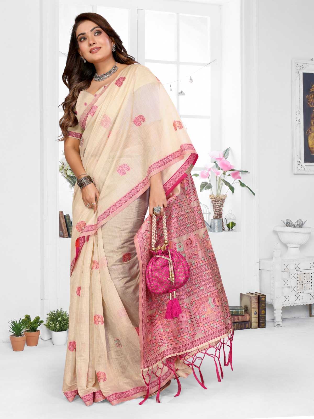 Suman Cotton Jacquard Saree
