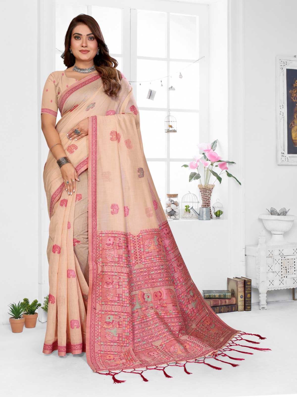 Suman Cotton Jacquard Saree