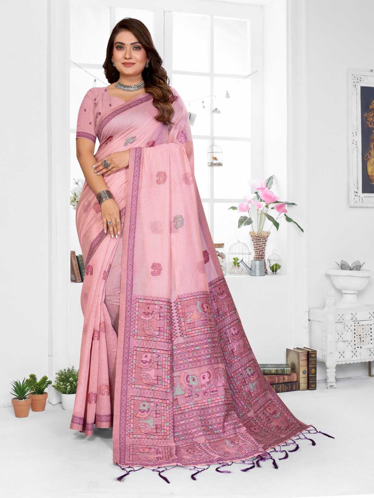 Suman Cotton Jacquard Saree