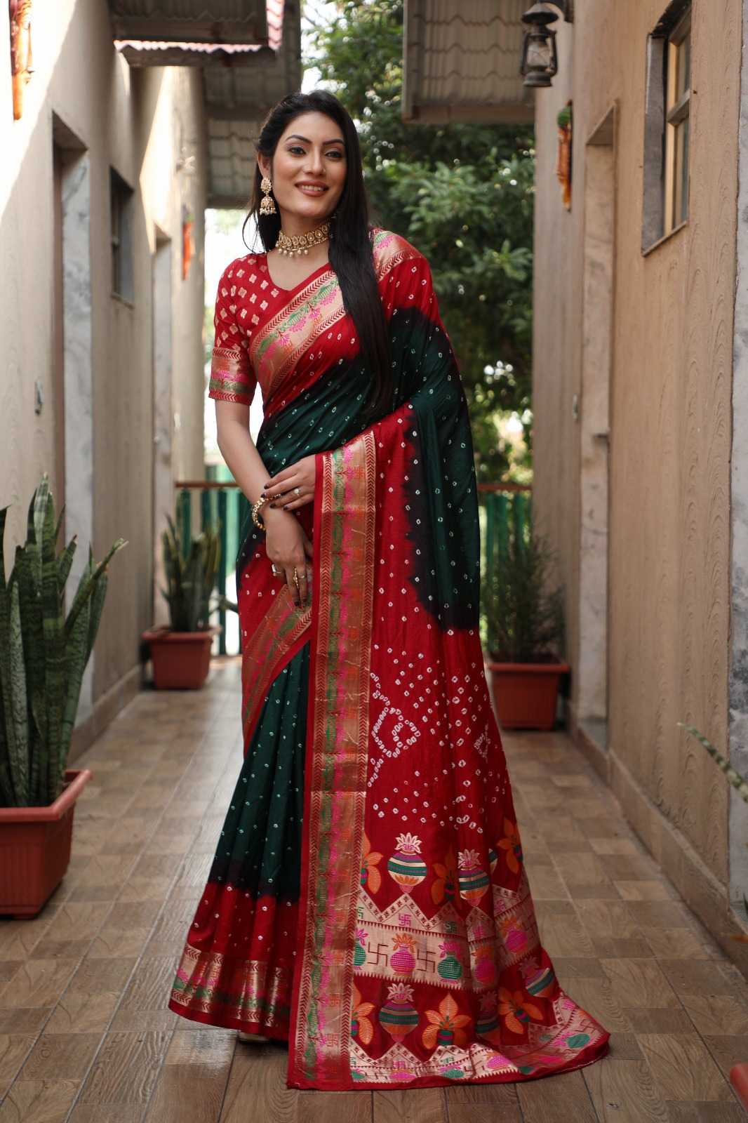 Swastik Pure Silk Designer Saree