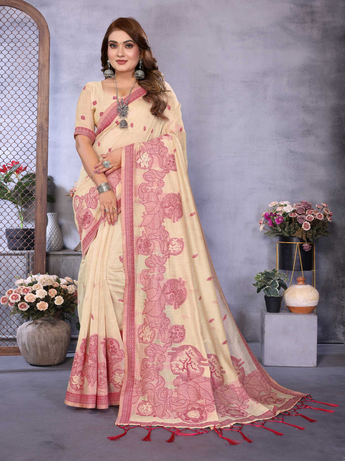 Tanvi Cotton Jacquard Saree