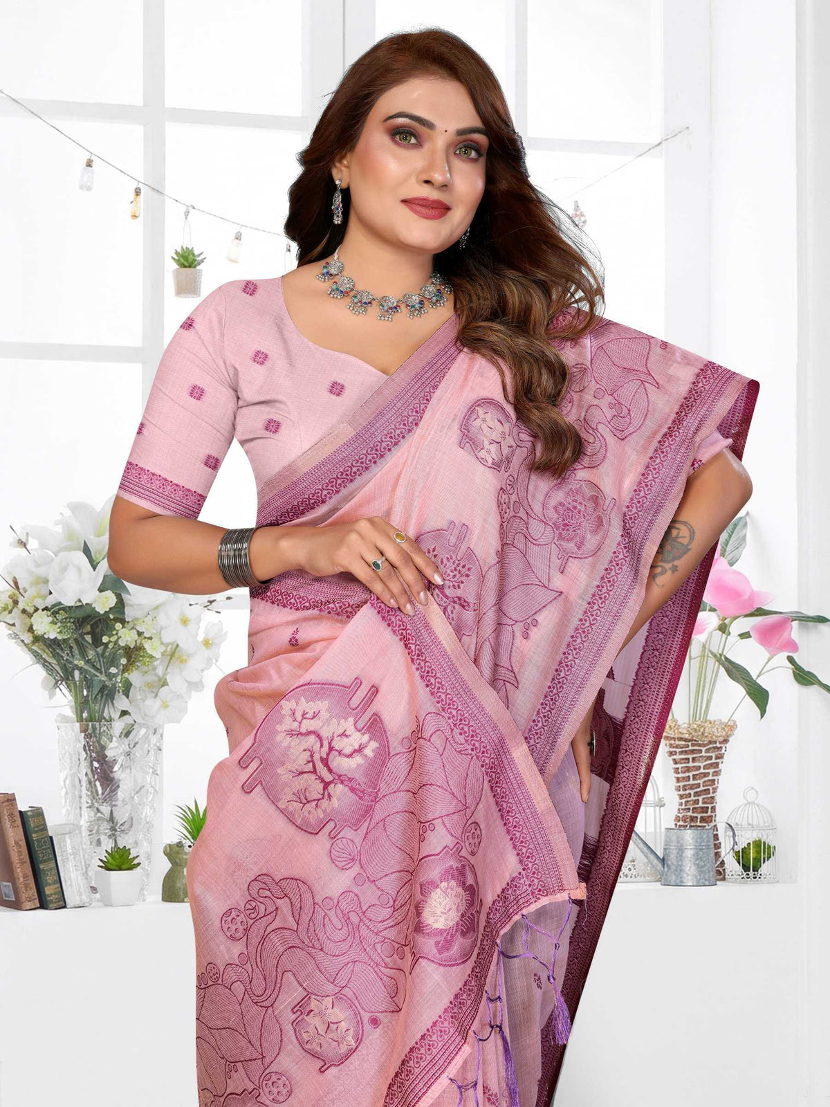 Tanvi Cotton Jacquard Saree