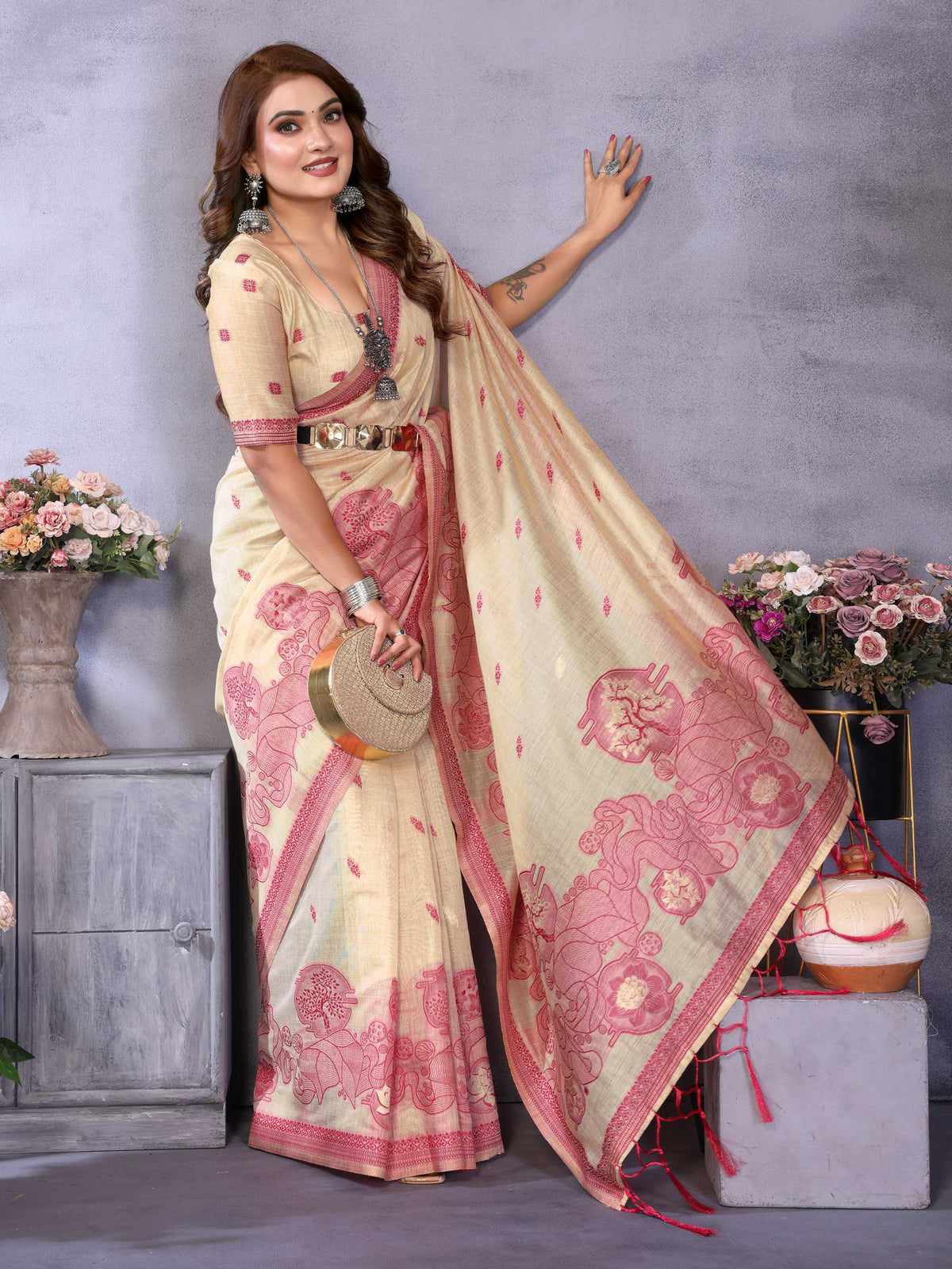 Tanvi Cotton Jacquard Saree