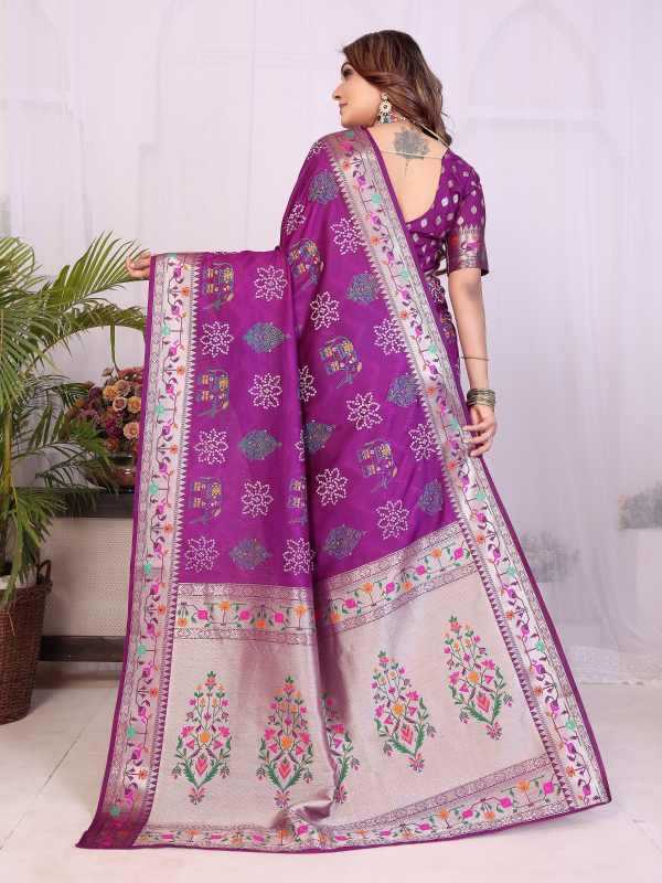 Zumkha Dola Silk Printed Saree