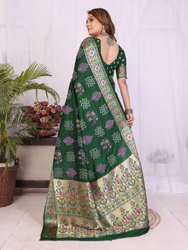 Zumkha Dola Silk Printed Saree