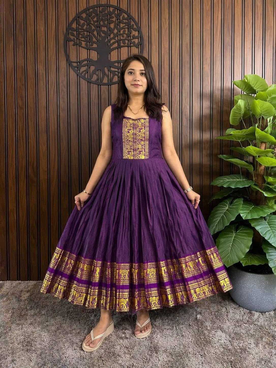 Soft Cotton Silk Fancy Gown