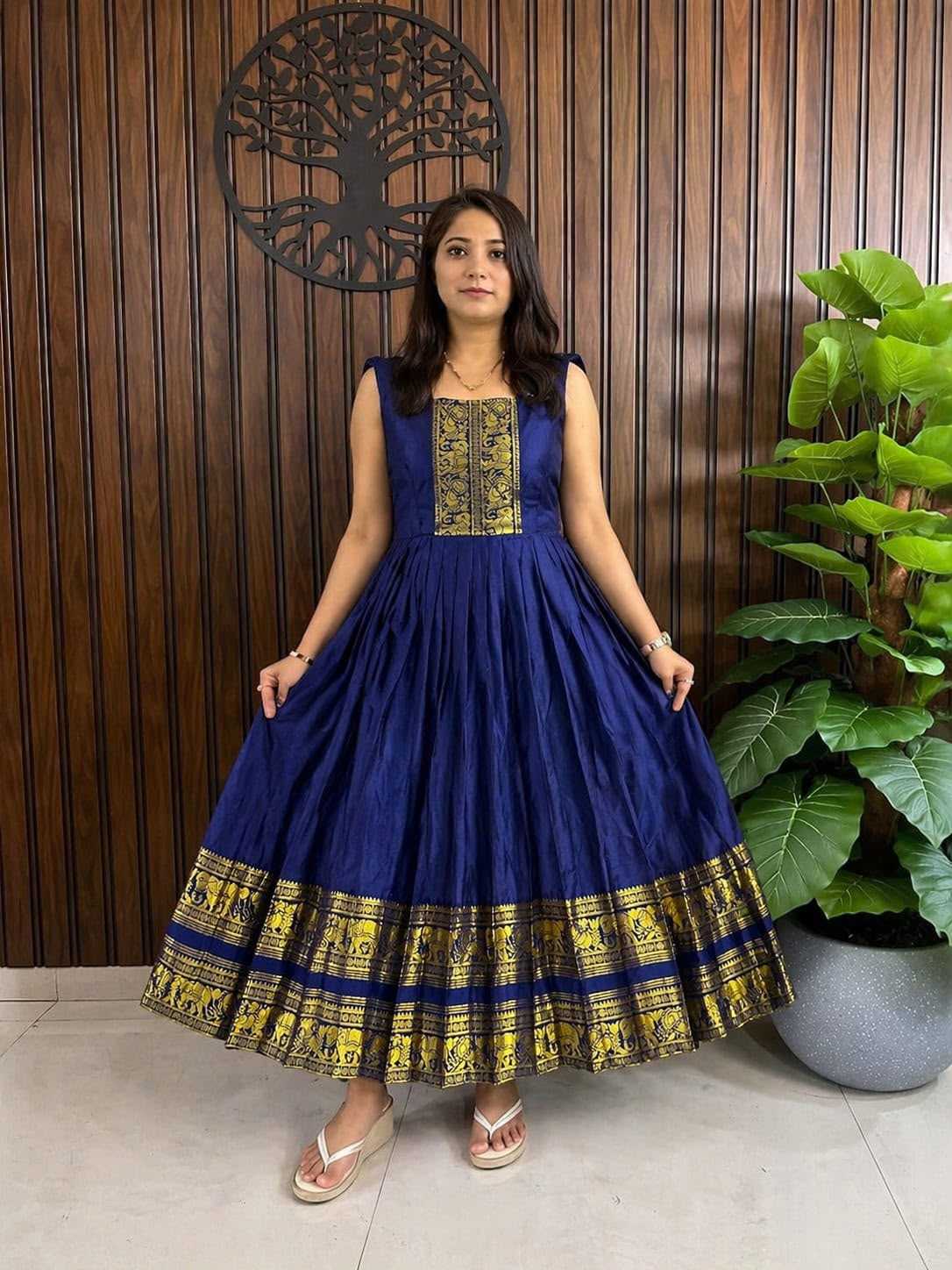 Soft Cotton Silk Fancy Gown