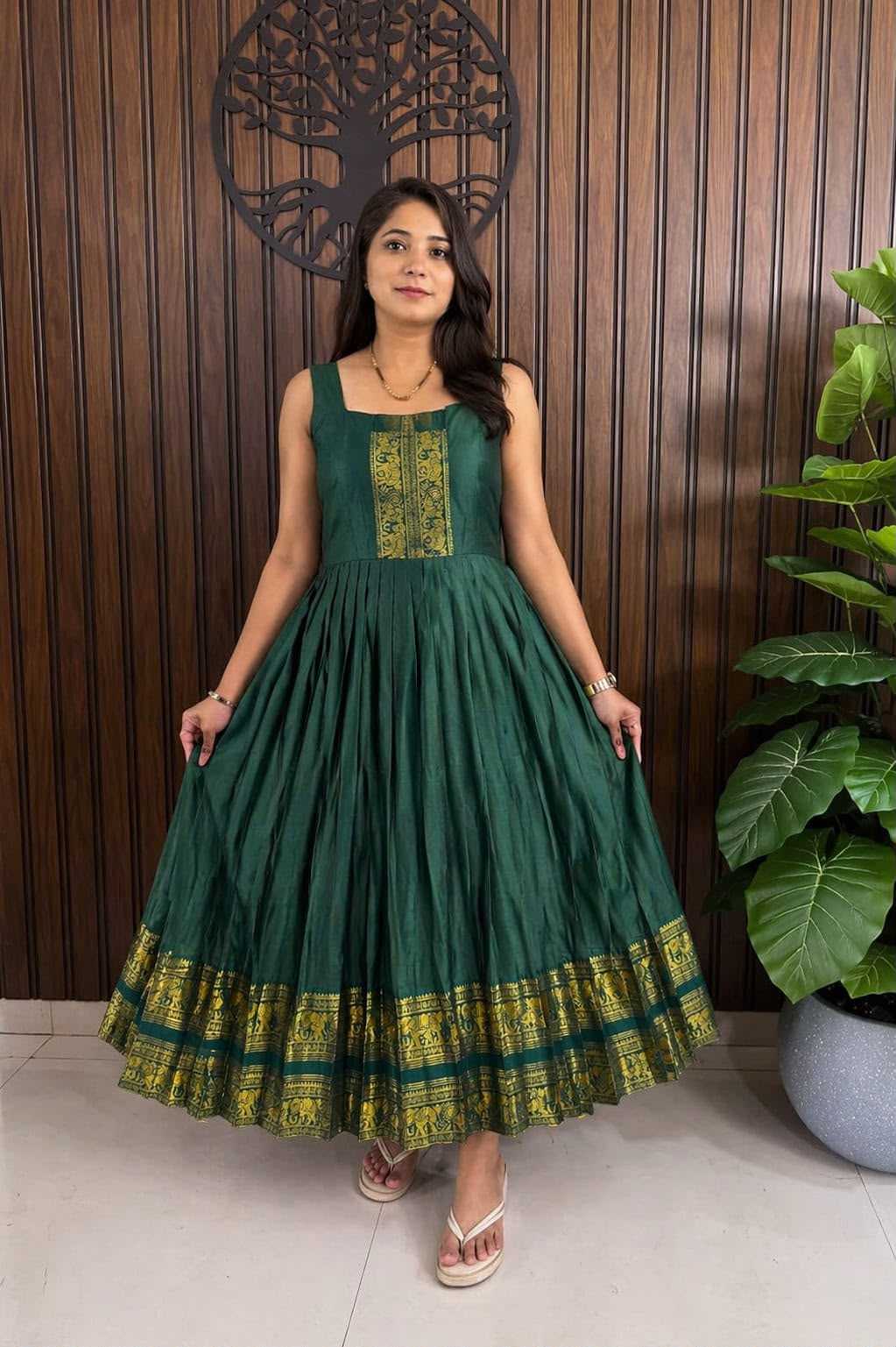 Soft Cotton Silk Fancy Gown