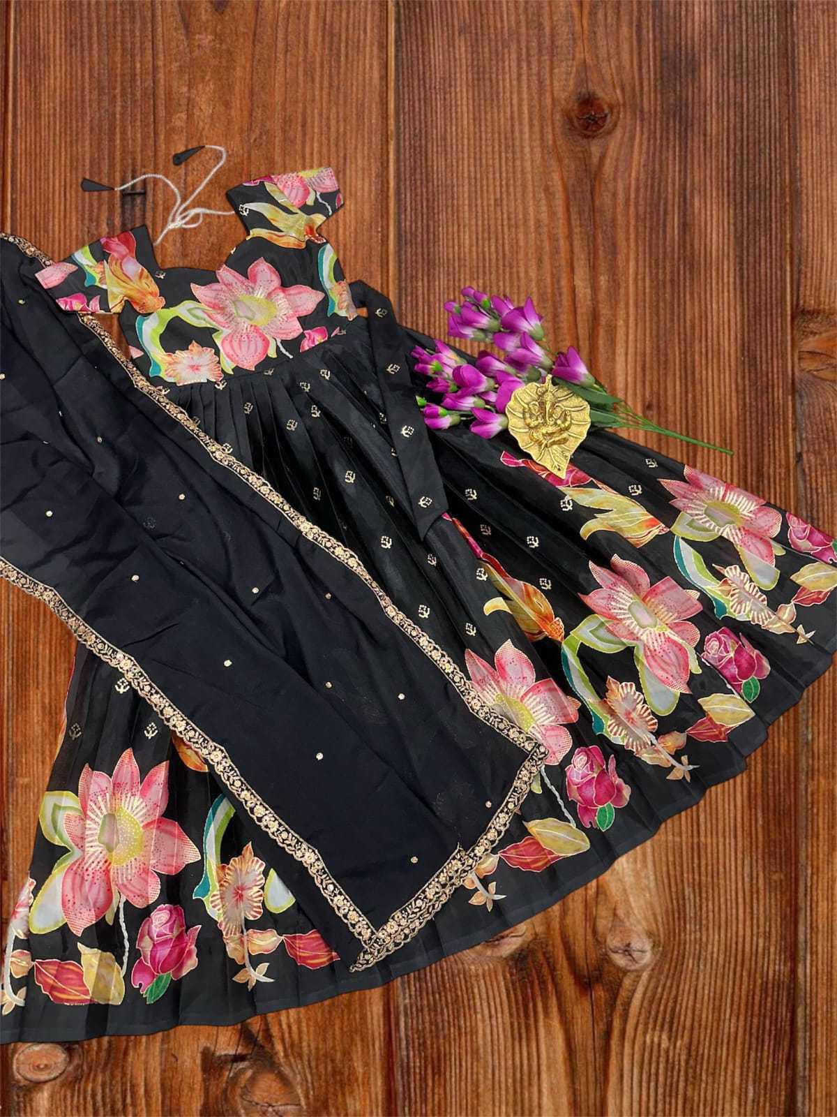 Pure Silk Embroidery Gown