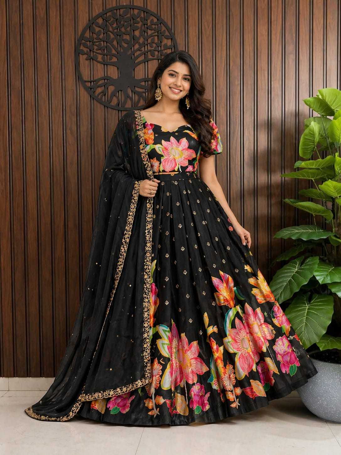 Pure Silk Embroidery Gown