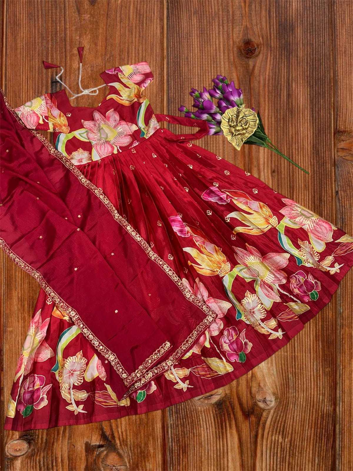 Pure Silk Embroidery Gown