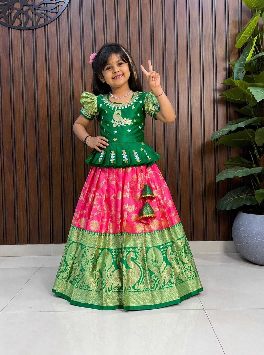 Aist Lichi Silk Kids Lehenga