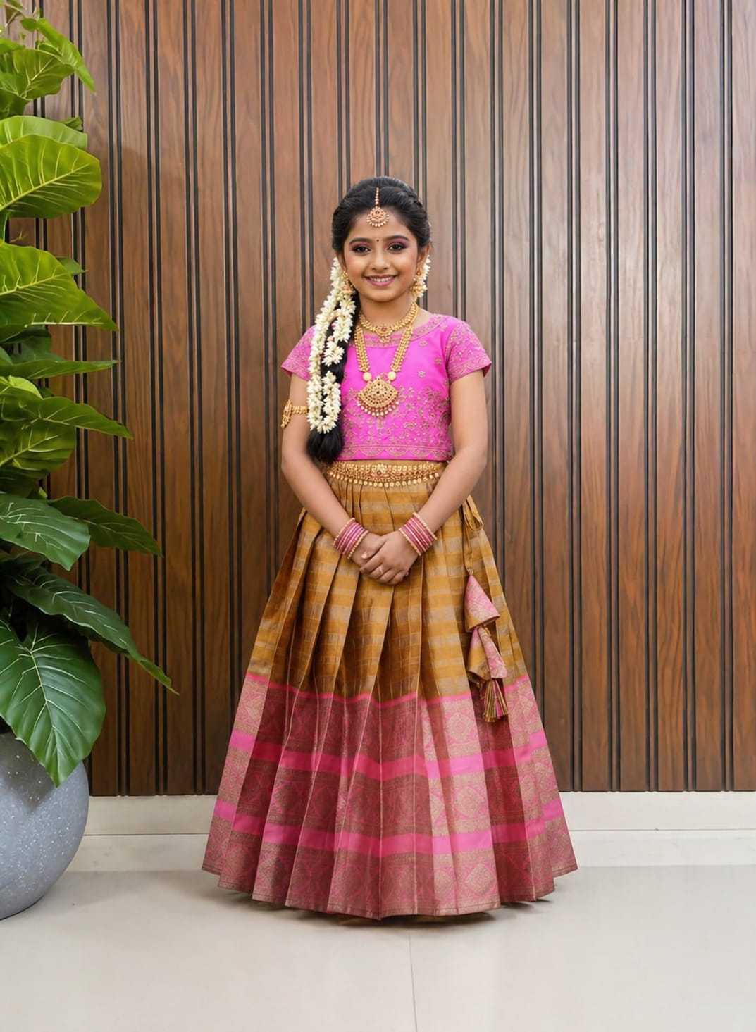 Aist Lichi Silk Kids Lehenga