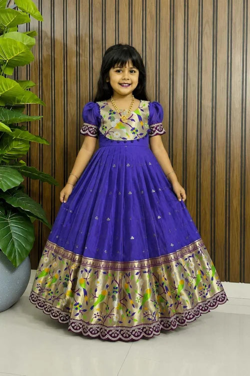 Kanjivaram Silk Kids Gown