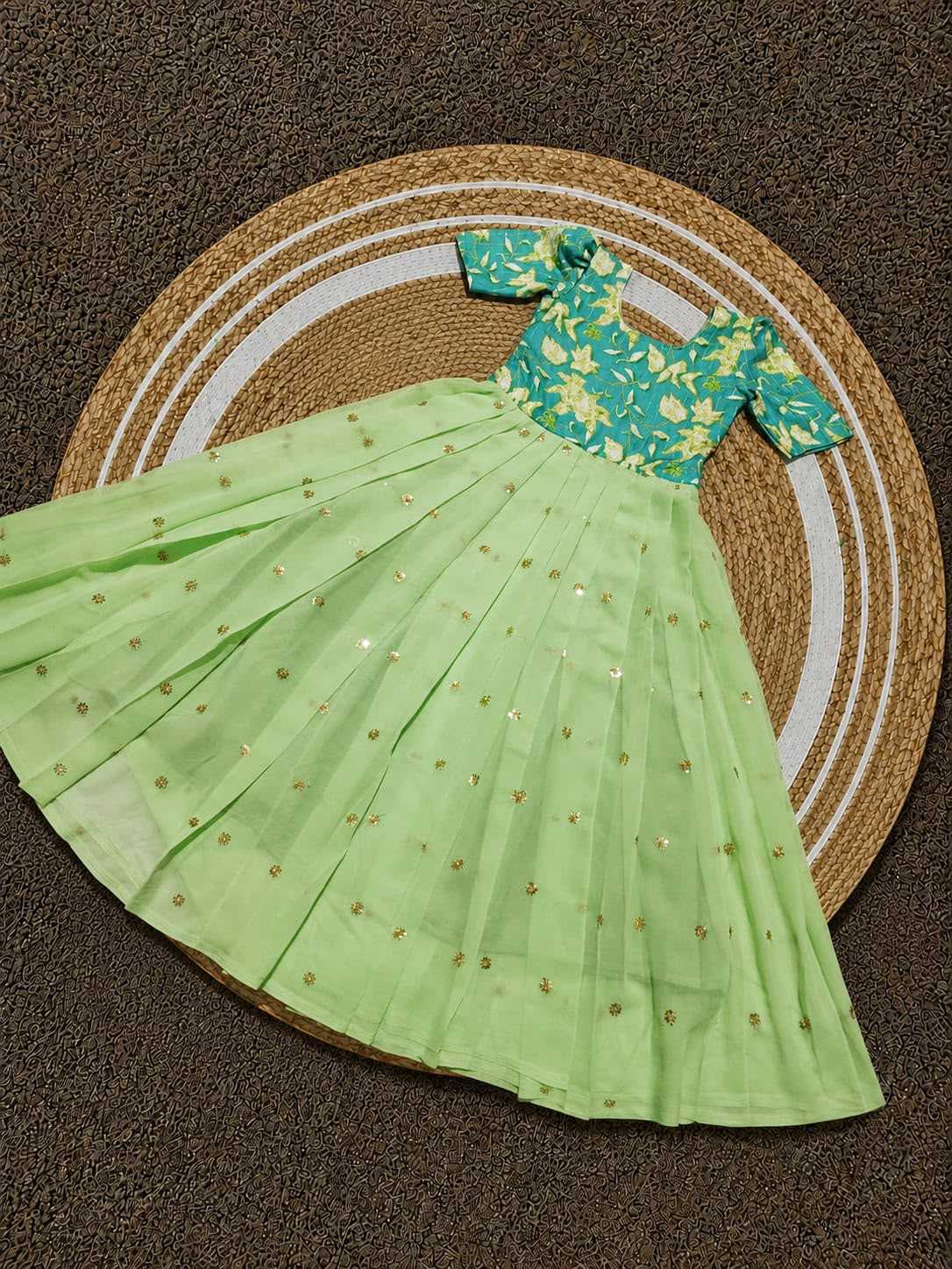 Pure Silk Mother Daughter Matching Gown