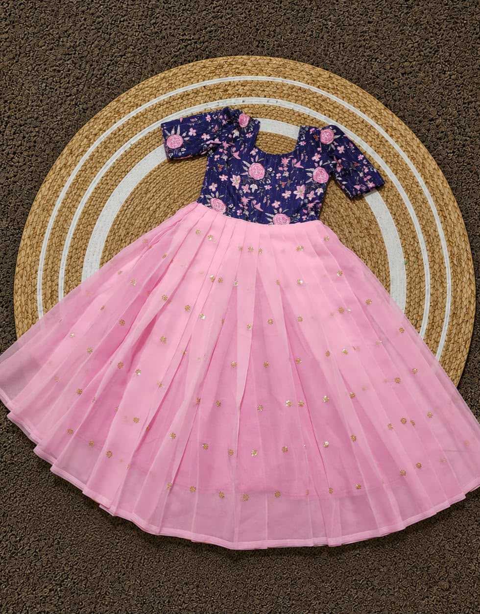 Pure Silk Mother Daughter Matching Gown