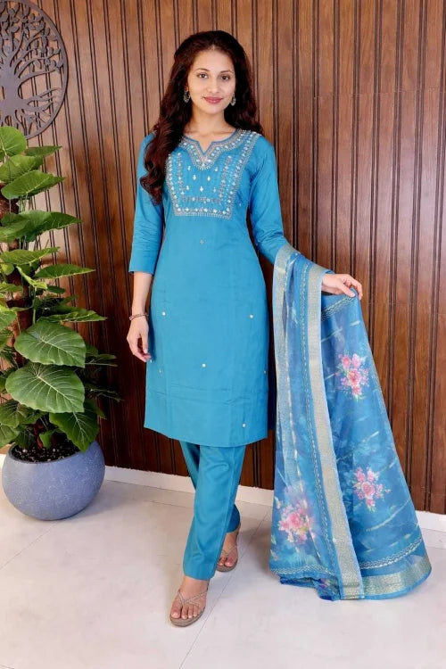 Heavy Roman Silk Designer Kurti
