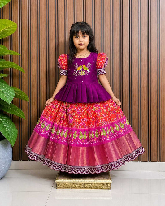 Enga Pure Silk Kids Ethnic Wear