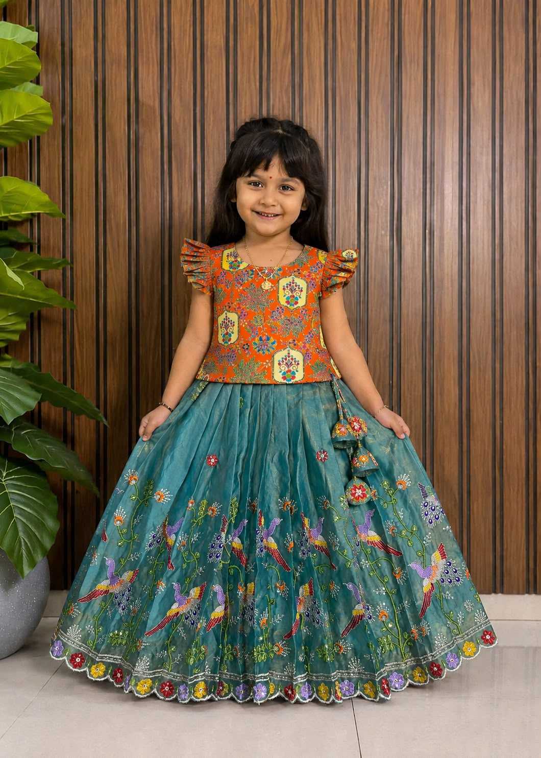 Flair Space Silk Kids Lehenga