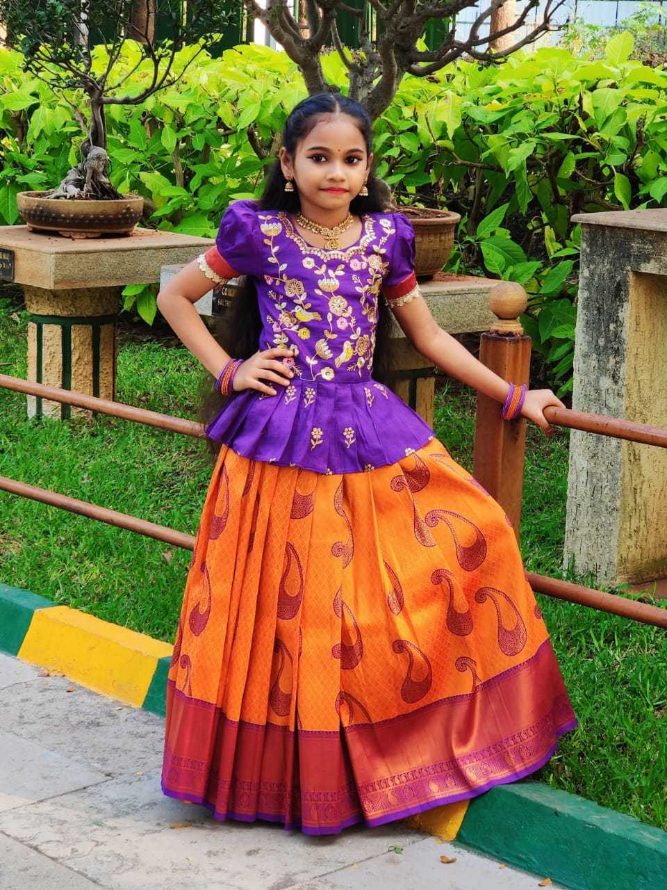 Full Heavy Silk Kids Lehenga
