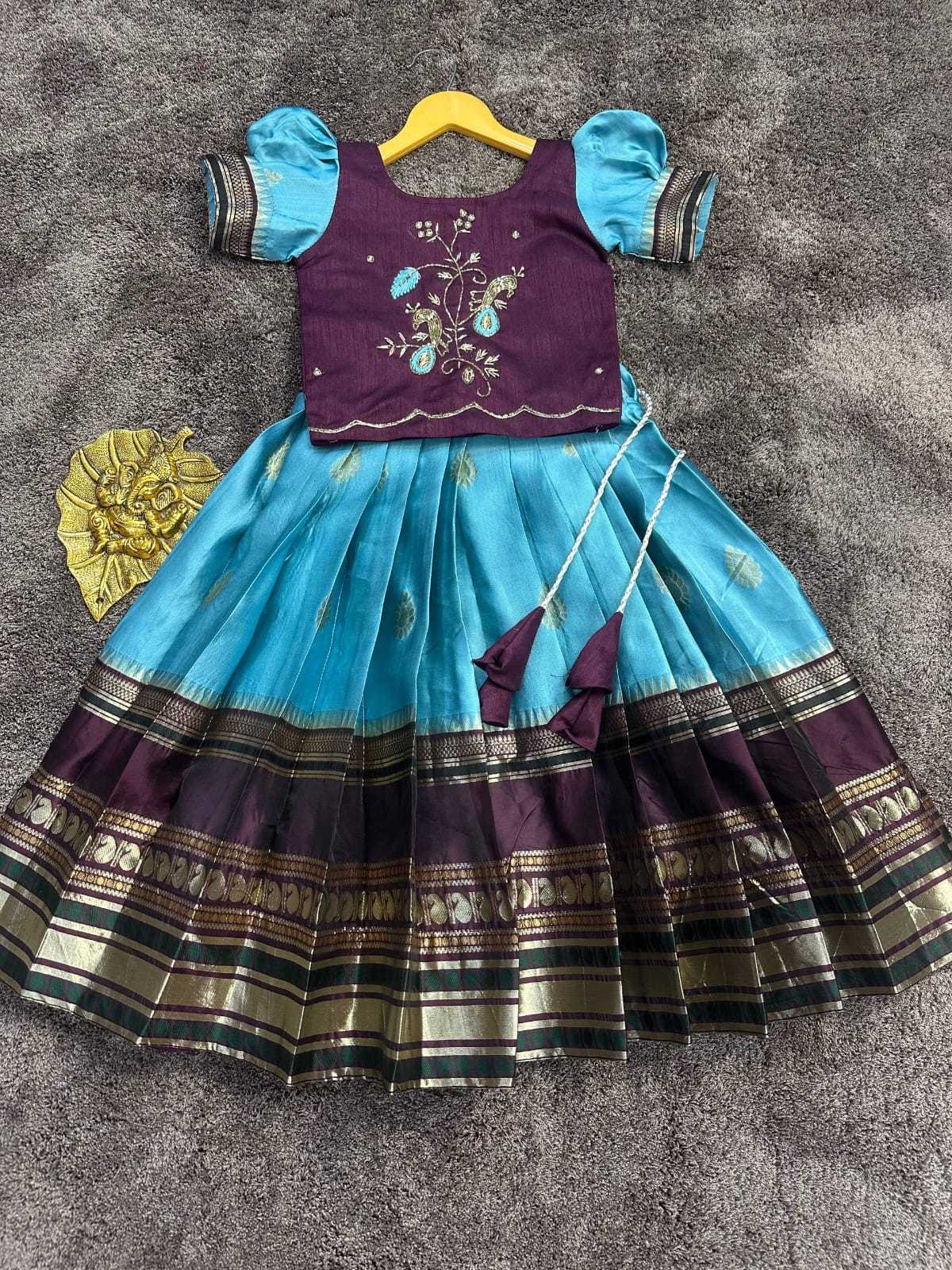 Full Pure Silk Kids Ethnic Wear