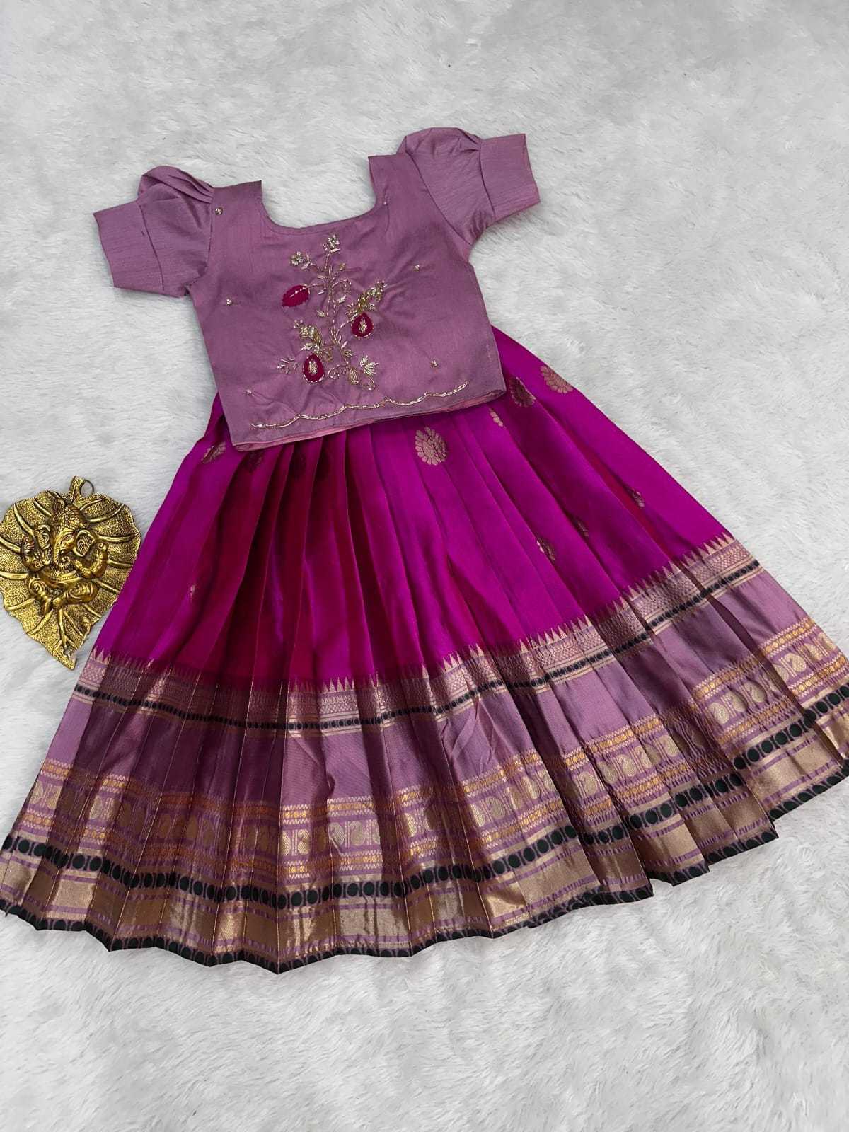 Full Pure Silk Kids Ethnic Wear