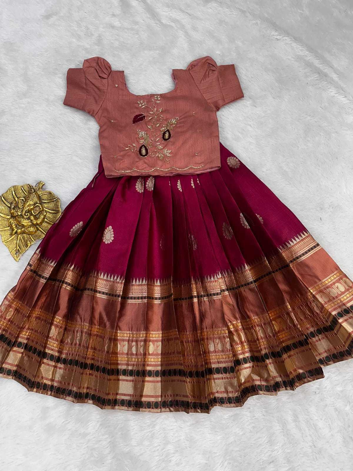 Full Pure Silk Kids Ethnic Wear