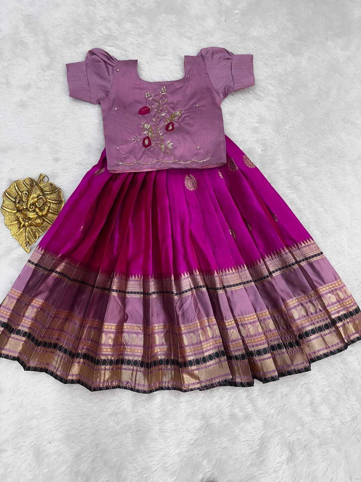 Full Pure Silk Kids Ethnic Wear