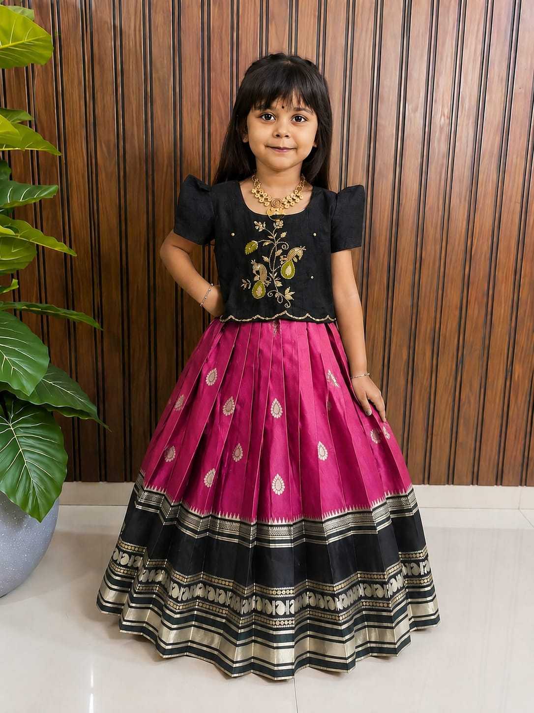Full Pure Silk Kids Ethnic Wear