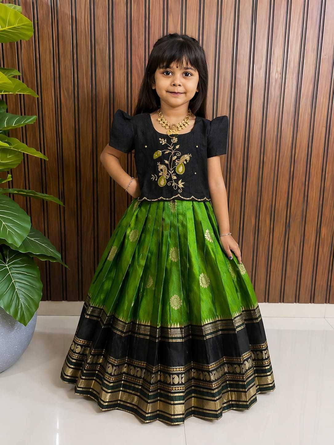 Full Pure Silk Kids Ethnic Wear