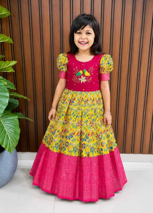 Full Pure Silk Kids Gown