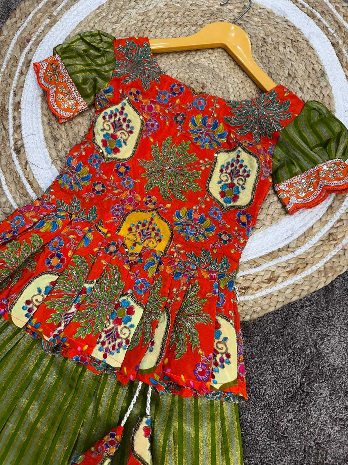 Full Simar Silk Kids Lehenga