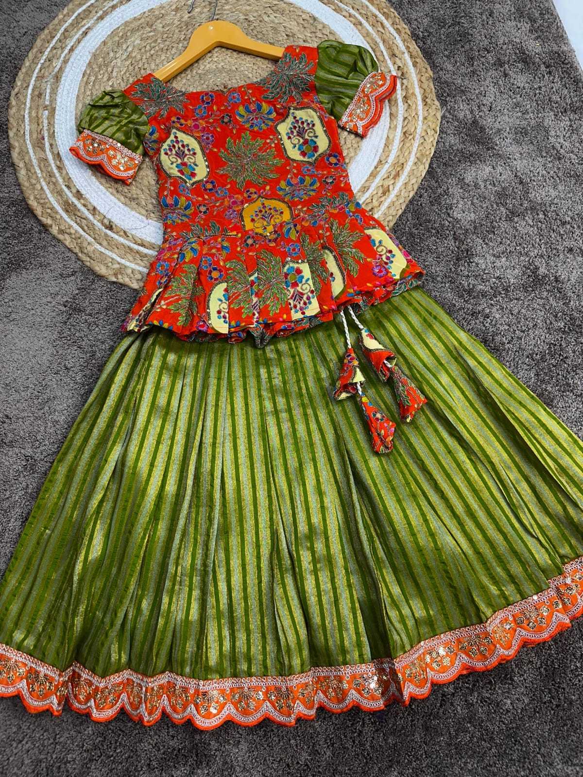 Full Simar Silk Kids Lehenga