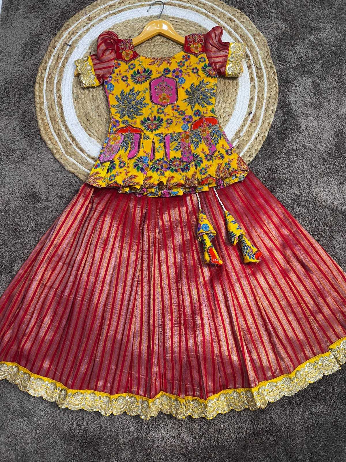 Full Simar Silk Kids Lehenga