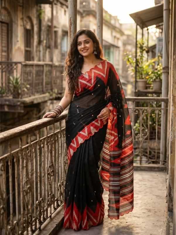 Gajraj Linen Printed Saree
