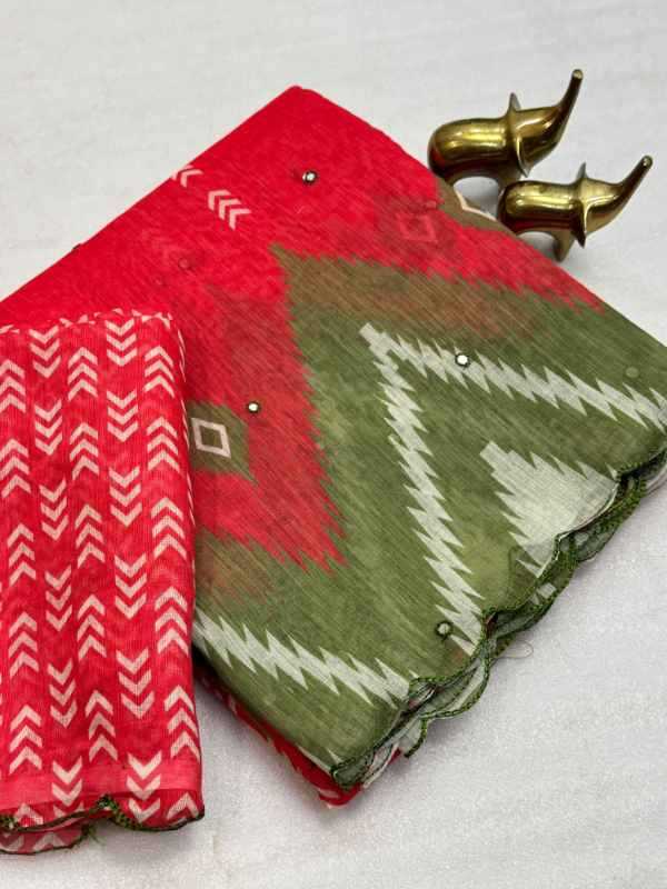 Gajraj Linen Printed Saree