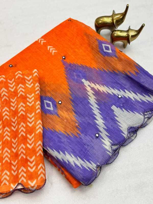 Gajraj Linen Printed Saree