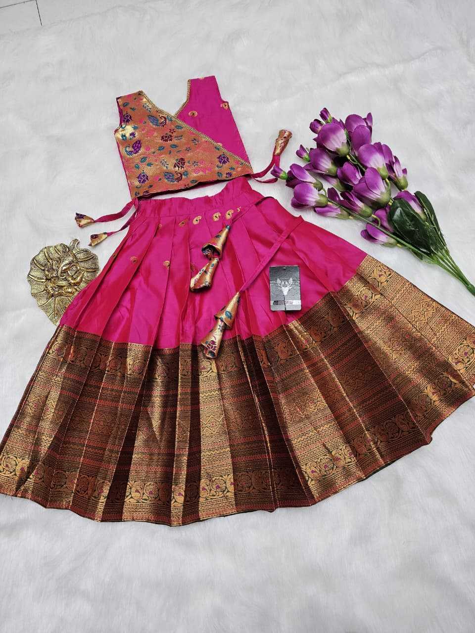 Holi Kanjivaram Silk Kids Ethnic Wear