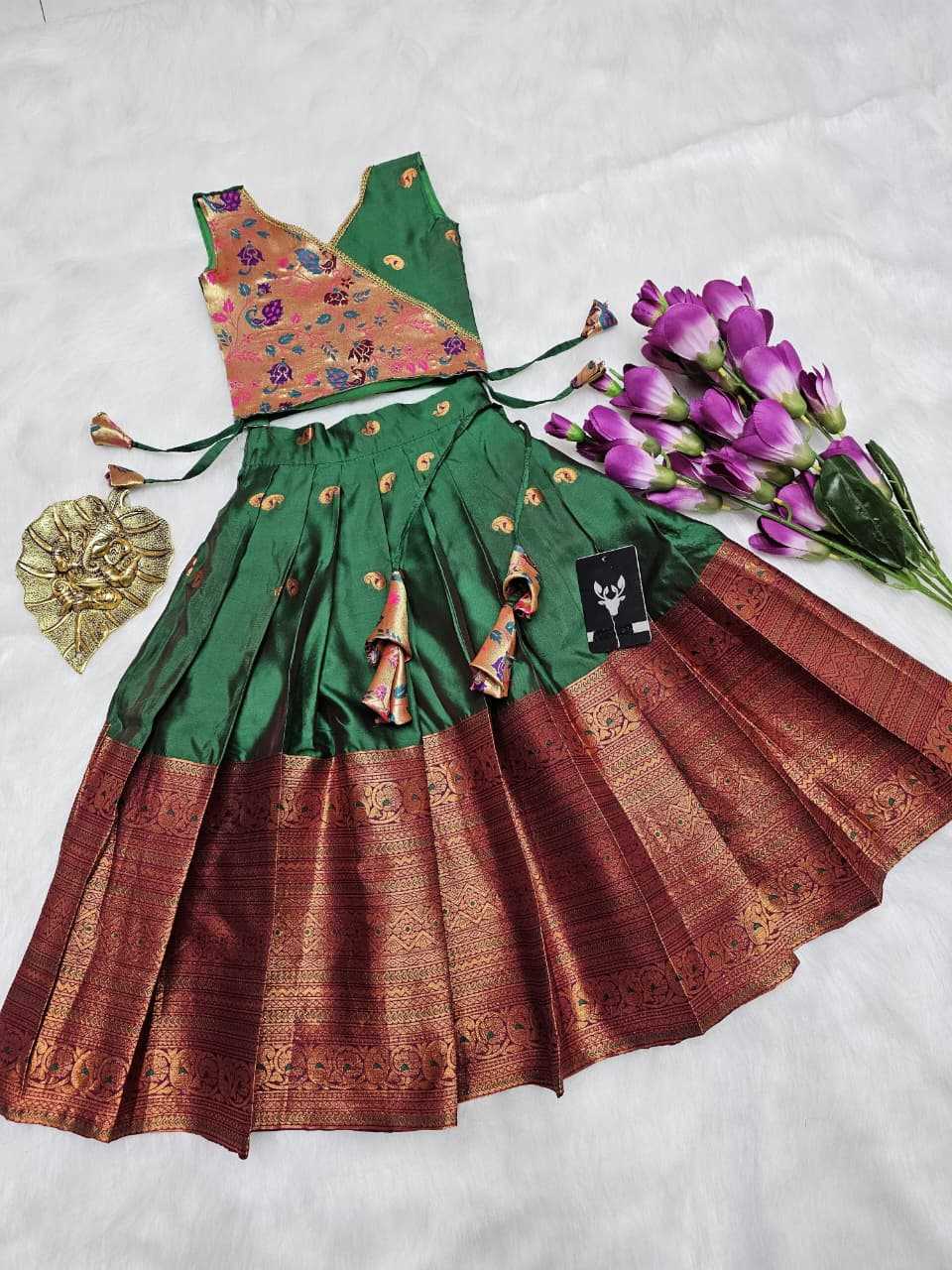 Holi Kanjivaram Silk Kids Ethnic Wear