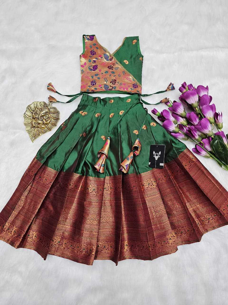 Holi Kanjivaram Silk Kids Ethnic Wear