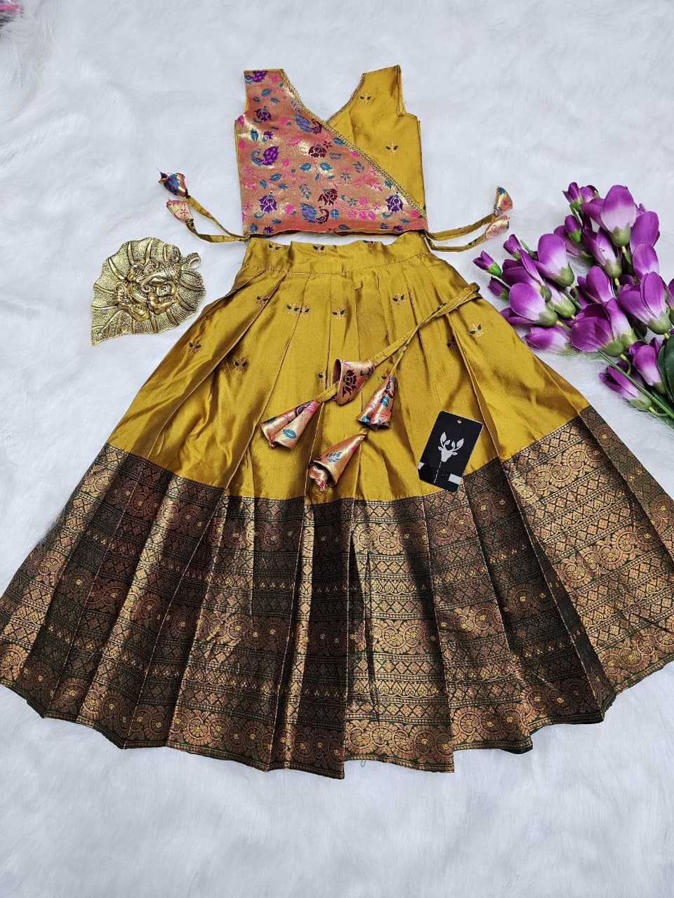Holi Kanjivaram Silk Kids Ethnic Wear